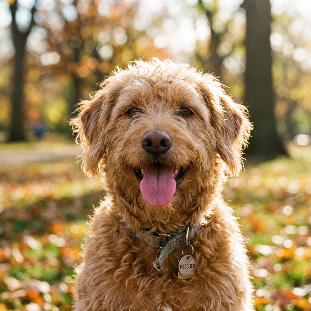Happy rescue dog